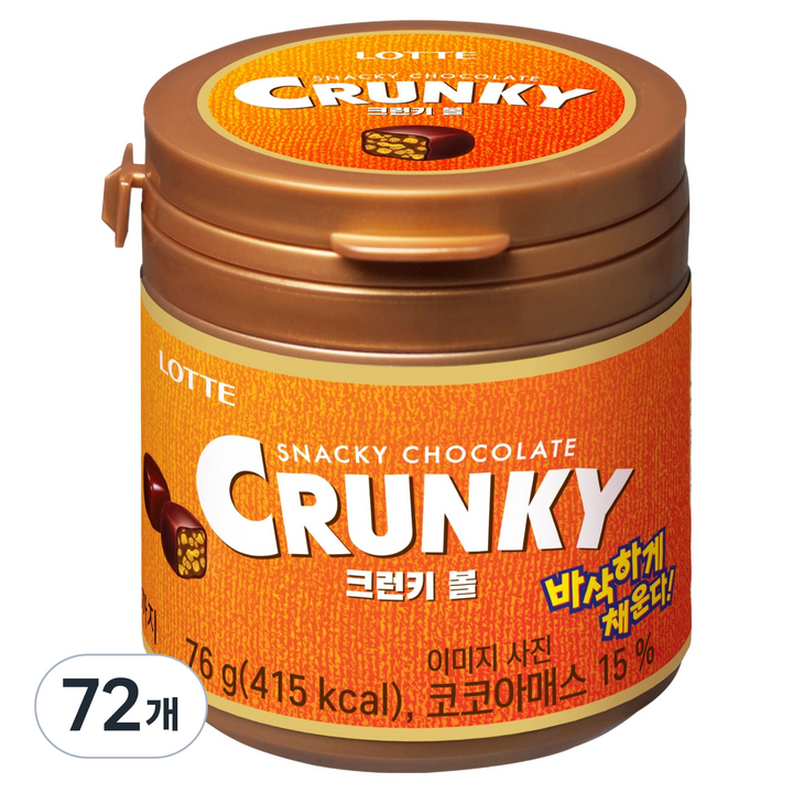 롯데 크런키볼, 76g, 72개