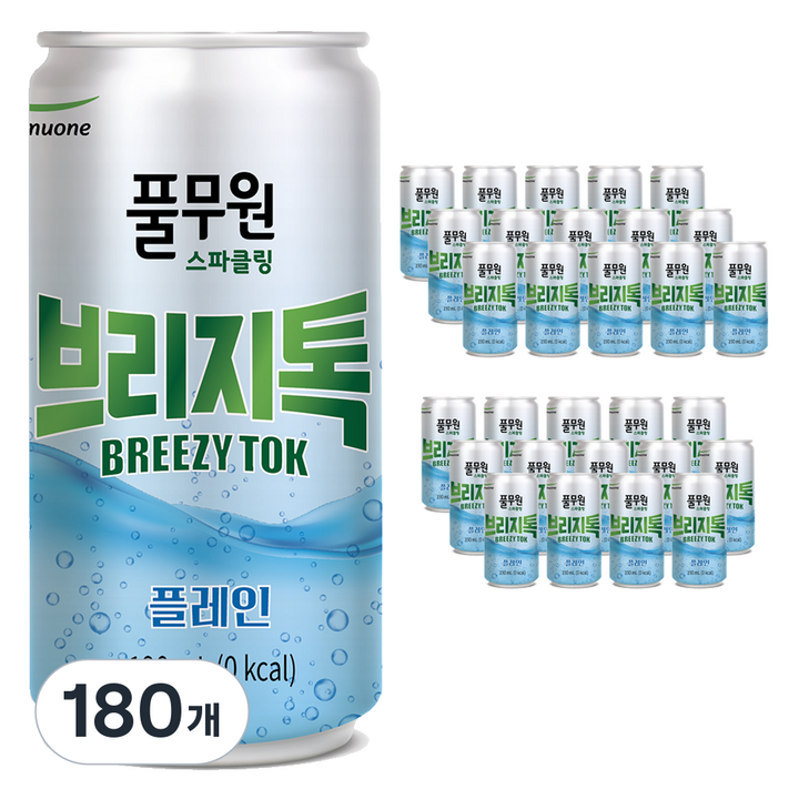 브리지톡 스파클링 플레인 탄산수, 190ml, 180개