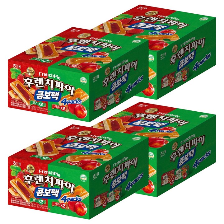 해태제과 후렌치파이 콤보팩, 768g, 4개