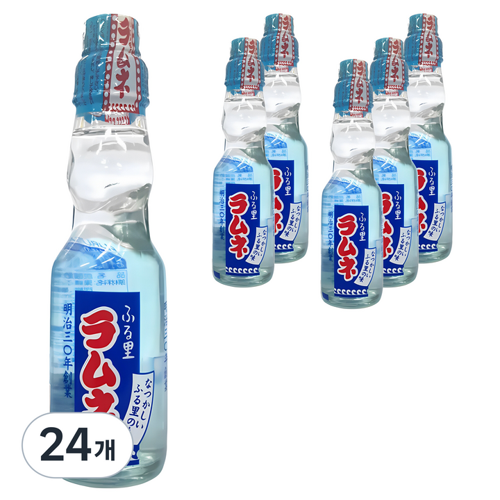 후루사토 사이토 라무네 탄산음료, 24개, 200ml