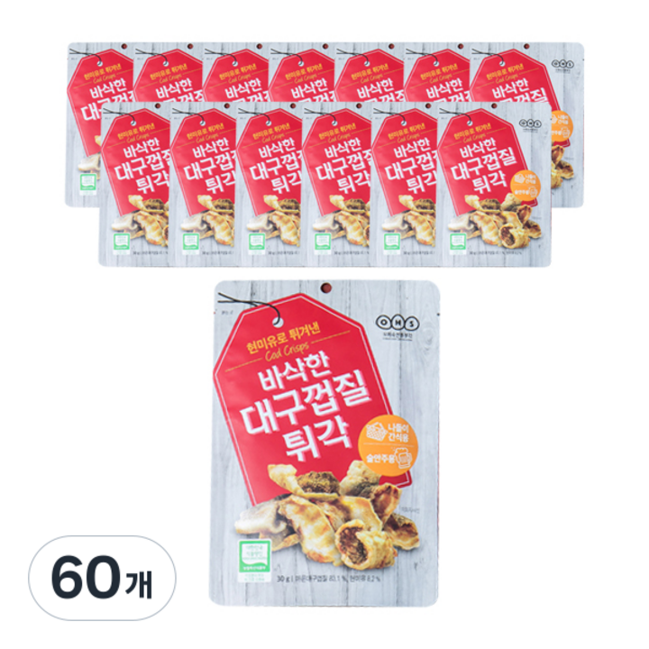 오희숙전통부각 바삭한 대구껍질튀각, 60개, 30g