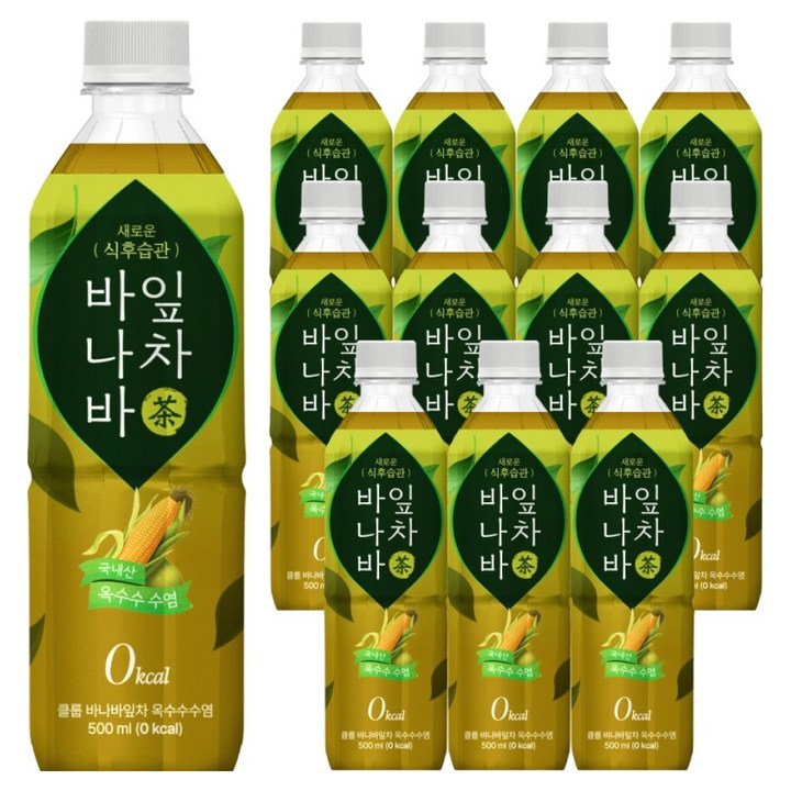 클룹 옥수수수염 바나바잎차, 500ml, 12개