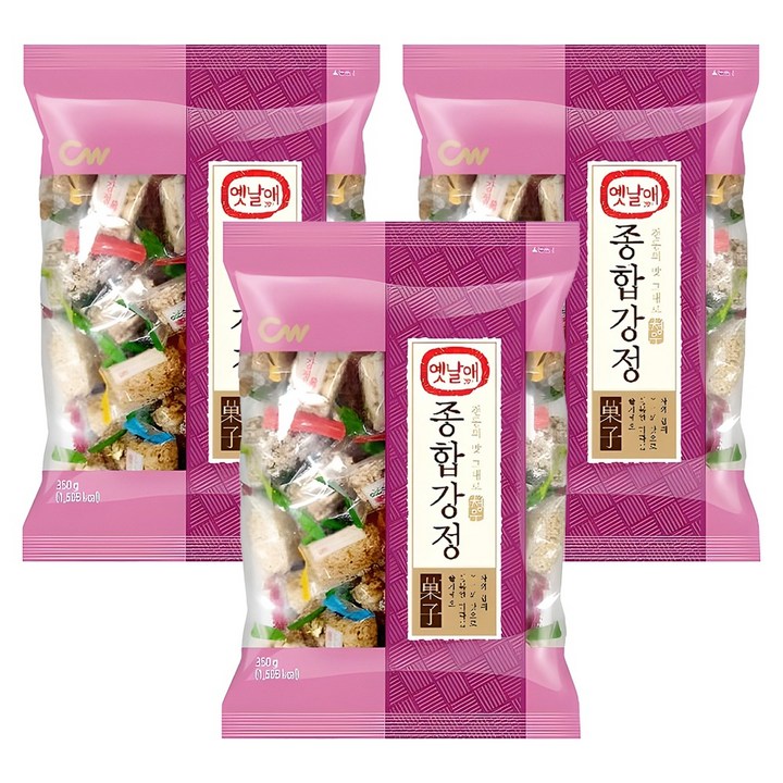 청우식품 옛날애 종합강정, 350g, 3개