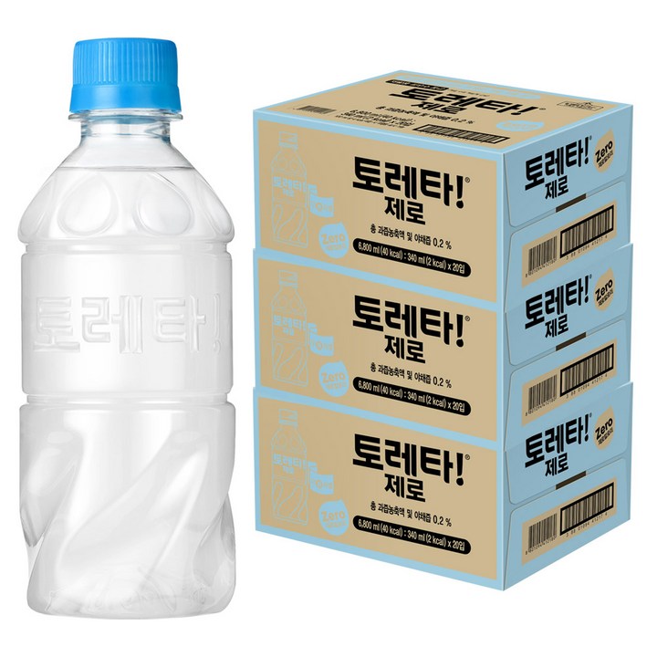 토레타 제로 무라벨 이온음료, 340ml, 60개
