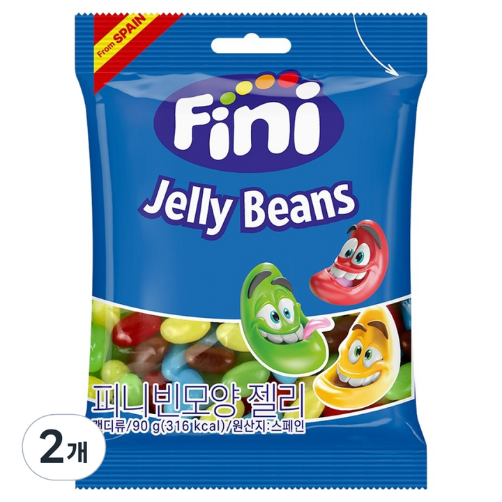 Fini 빈모양 젤리, 90g, 2개