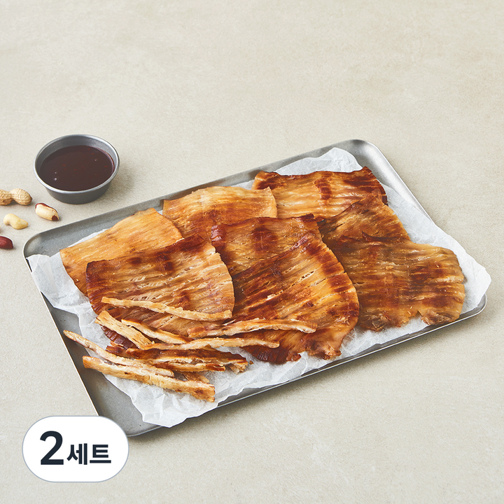 리프레쉬 촉촉 전기구이 몸통 오징어 10~18마리 + 만선특제소스 20g x 2개입 세트, 2세트