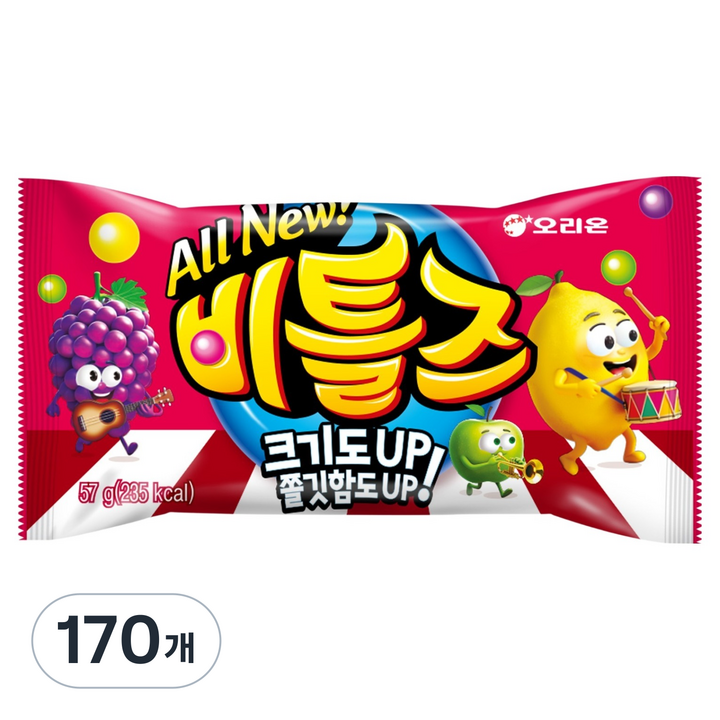 오리온 뉴 비틀즈, 57g, 170개