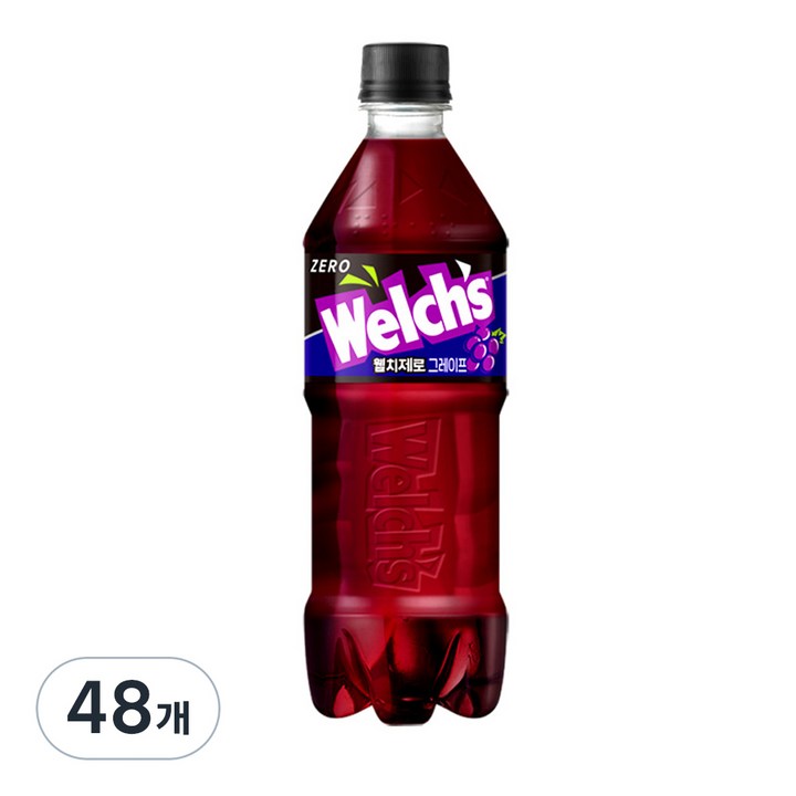 웰치스 웰치 제로 그레이프맛, 600ml, 48개