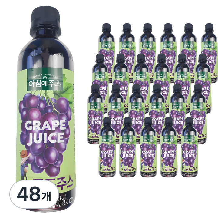 아침에주스 포도주스, 350ml, 48개