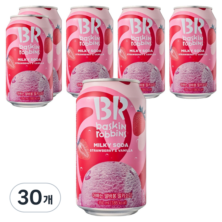 배스킨라빈스 아빠는 딸바봉 밀키 소다, 30개, 350ml