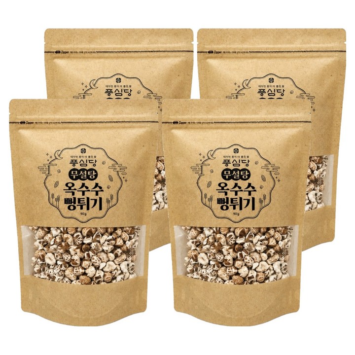 풍심당 국내산 옥수수 뻥튀기, 90g, 4개