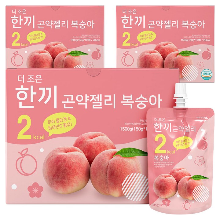 더존건강 더조은 한끼 곤약젤리 복숭아 10개입, 1.5kg, 3박스