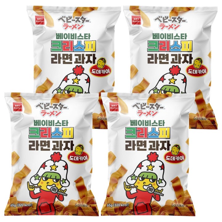 베이비스타 크리스피 라면과자 도데카이, 65g, 4개