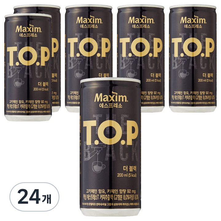 티오피 맥심 더블랙, 200ml, 24개