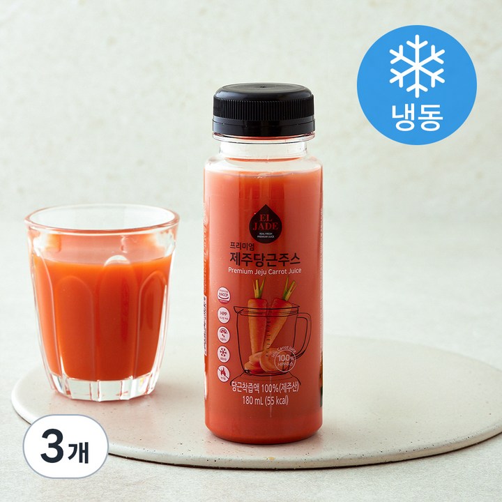 엘제이드 프리미엄 제주당근주스 (냉동), 3개, 180ml