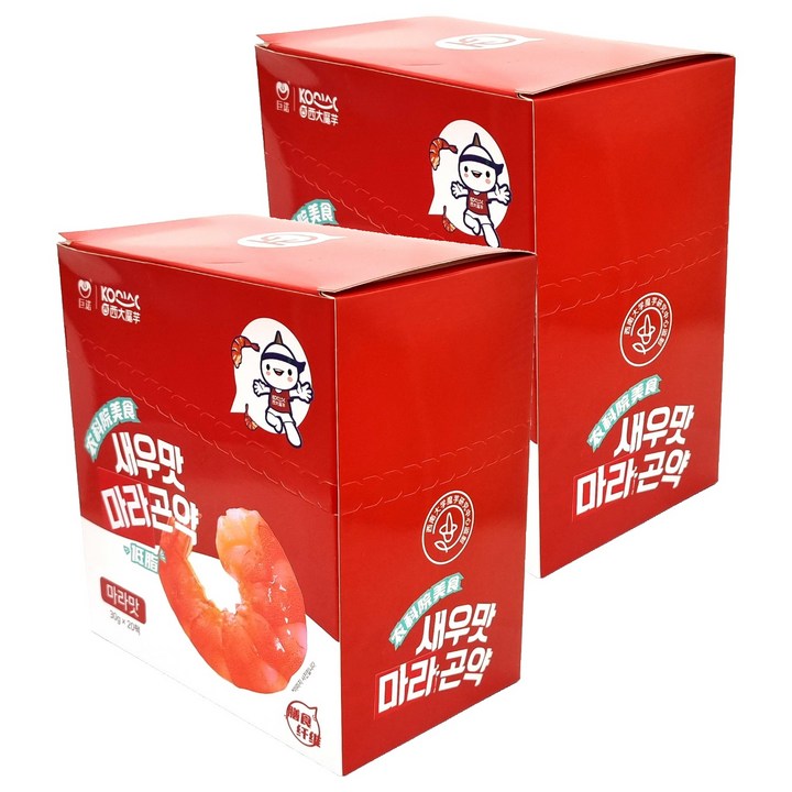 새우맛 마라곤약 20개입, 600g, 2개