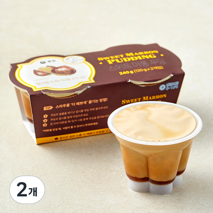 풍림푸드 스위트 마롱 푸딩, 120g, 2개, 2개입