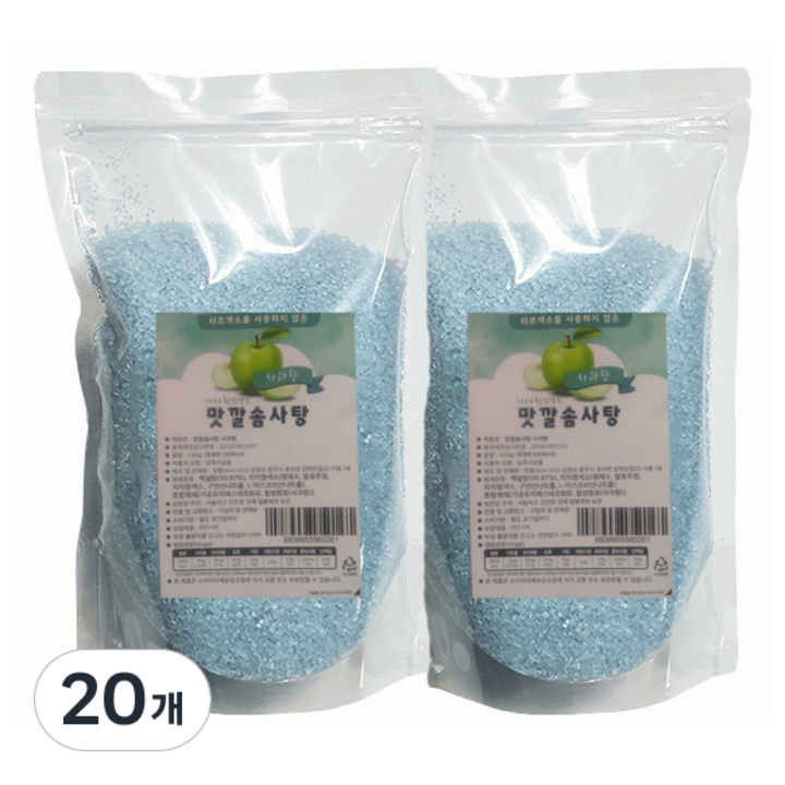 맛깔 설탕 솜사탕 전용 설탕 사과향, 500g, 20개