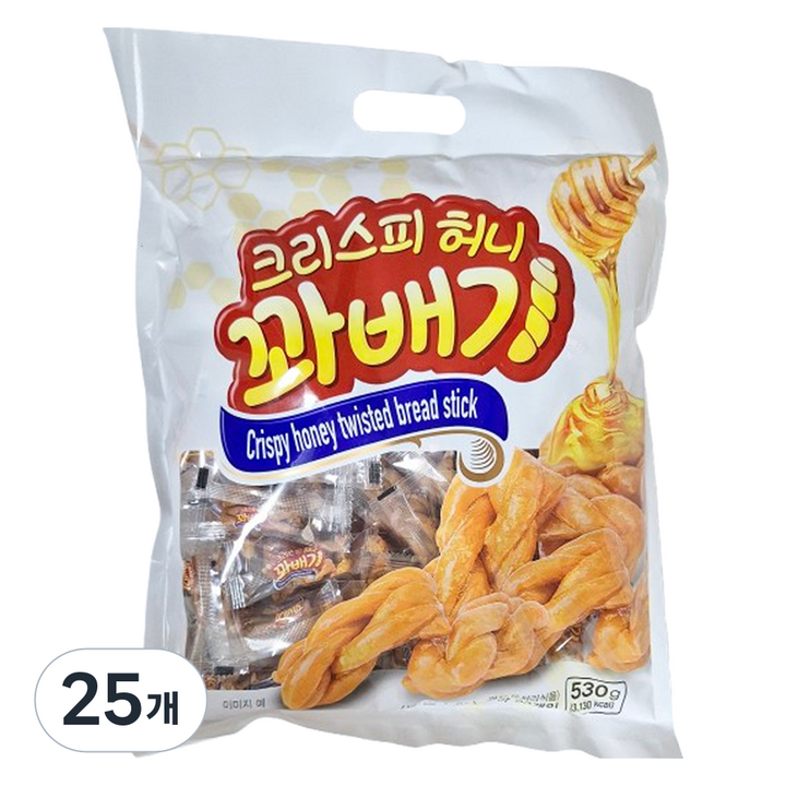 크리스피 미니 허니 한입 꽈배기, 25개, 530g