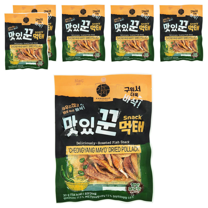 강고집 맛있꾼 먹태 청양마요맛, 30g, 6개