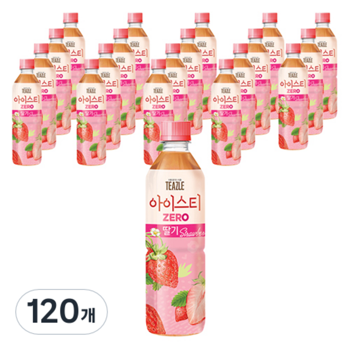티즐 아이스티 제로 딸기, 500ml, 120개