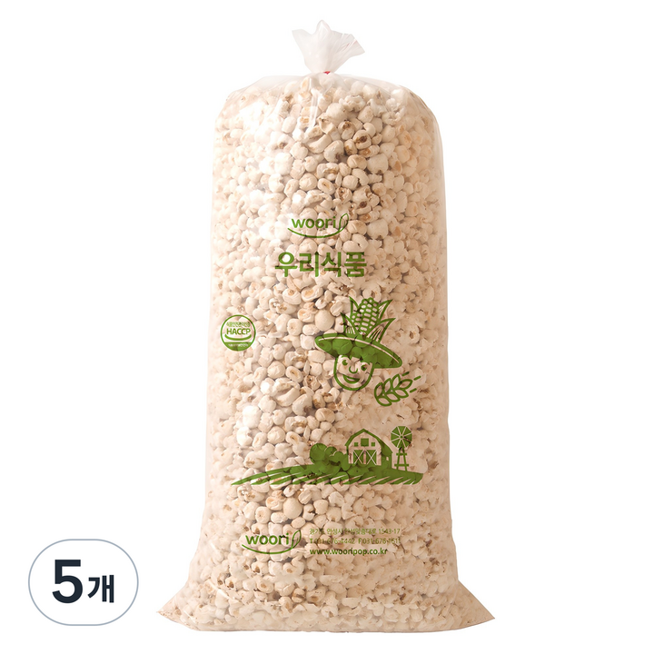 우리식품 왕찰옥 콘스토리 뻥튀기, 3kg, 5개