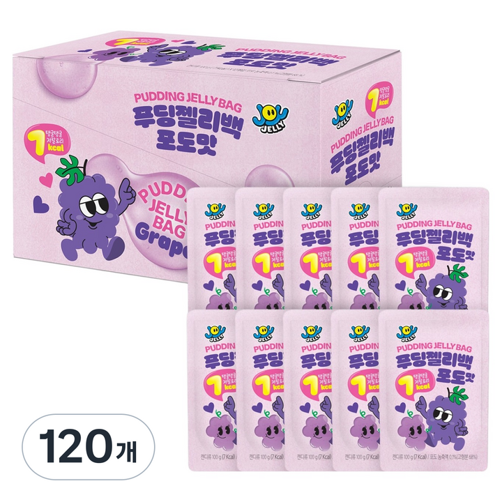 푸딩젤리백 포도맛, 100g, 120개