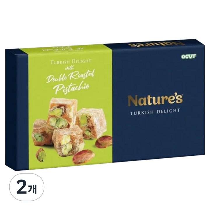 오굿 로쿰 네이쳐스 터키쉬 딜라이트 더블로스티드 피스타치오, 250g, 2개