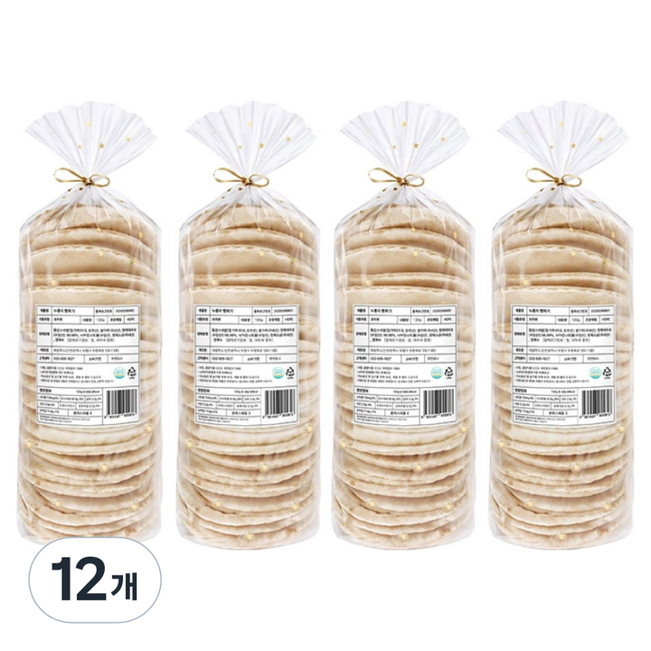 대삼민속식품 바삭한 누룽지뻥튀기, 120g, 12개