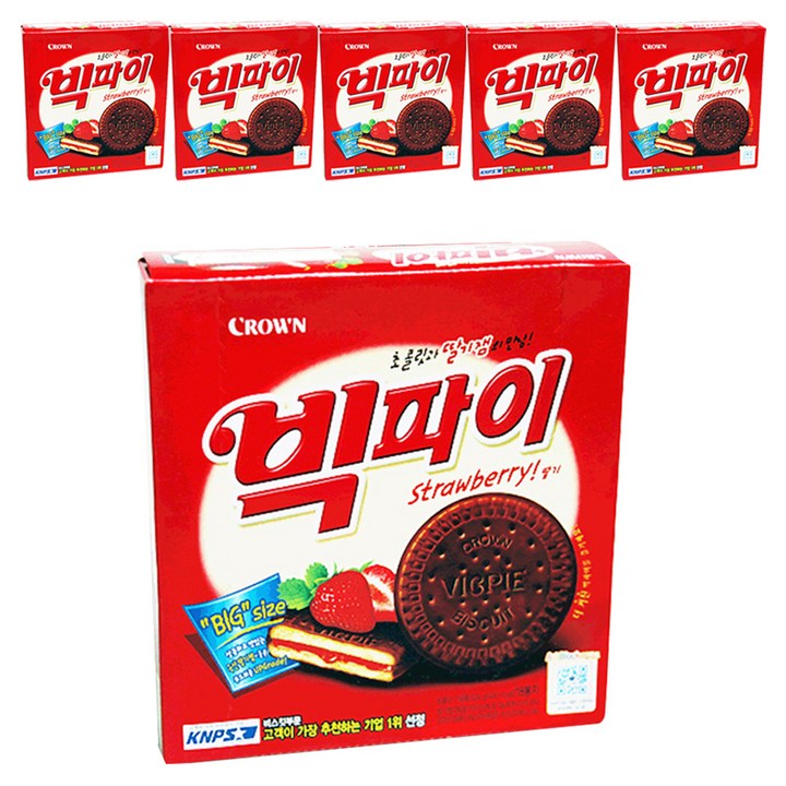 크라운 빅파이 딸기, 324g, 6개
