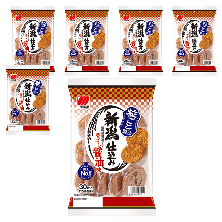 산코세이카 니가타시코미 센베이 쇼유맛, 6개, 121.7g