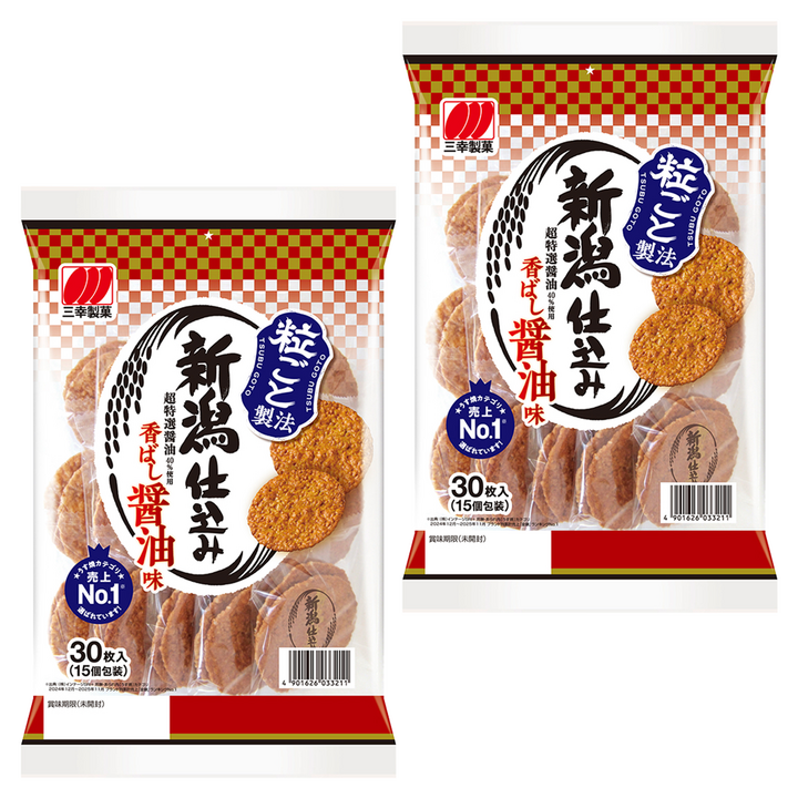 산코세이카 니가타시코미 센베이 쇼유맛, 2개, 121.7g