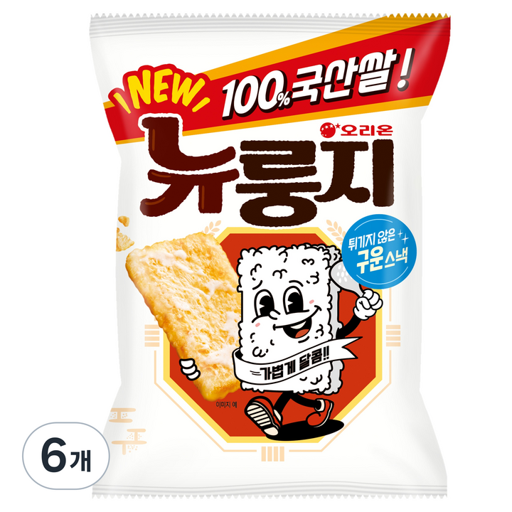 오리온 뉴룽지 오리지널, 124g, 6개