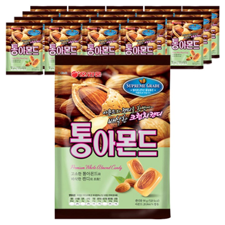 오리온 통아몬드 캔디, 90g, 20개