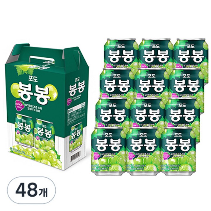 해태htb 포도 봉봉, 238ml, 48개