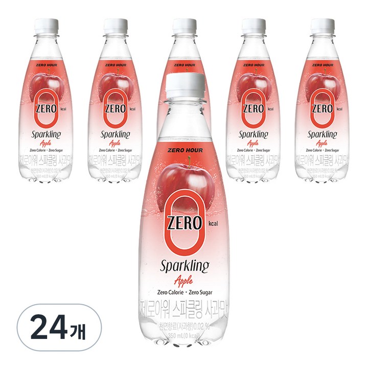 제로아워 0kcal 스파클링 사과맛, 350ml, 24개
