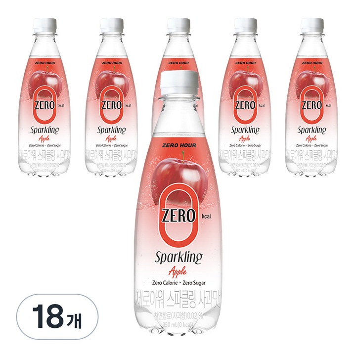 제로아워 0kcal 스파클링 사과맛, 350ml, 18개