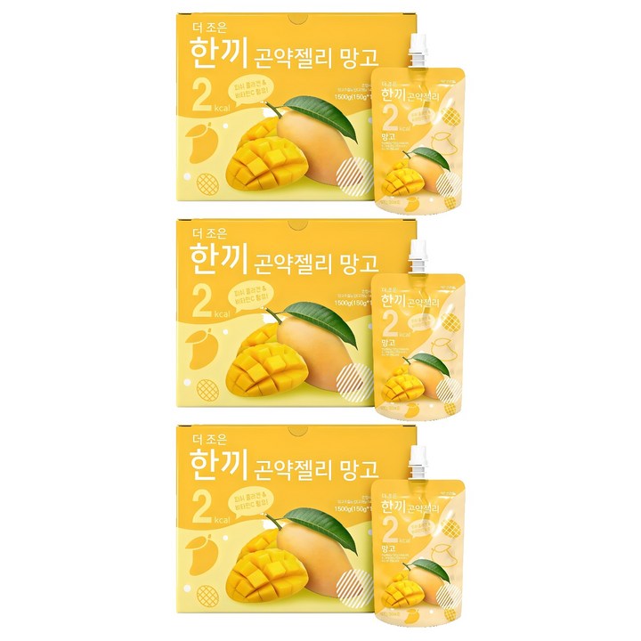 더존건강 더조은 한끼곤약젤리 망고 10개입, 1.5kg, 3개