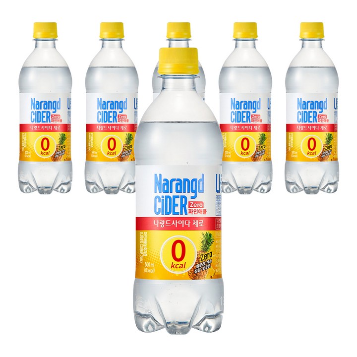 나랑드사이다 제로 파인애플, 500ml, 6개