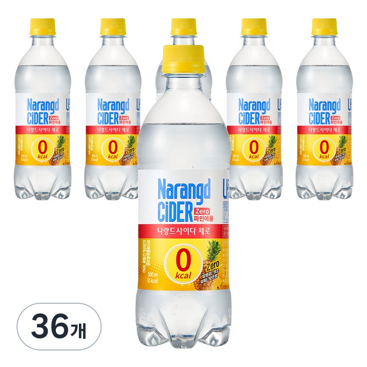 나랑드사이다 제로 파인애플, 500ml, 36개