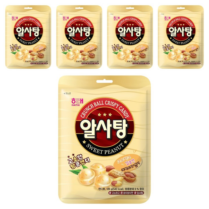 해태제과 알사탕, 126g, 5개