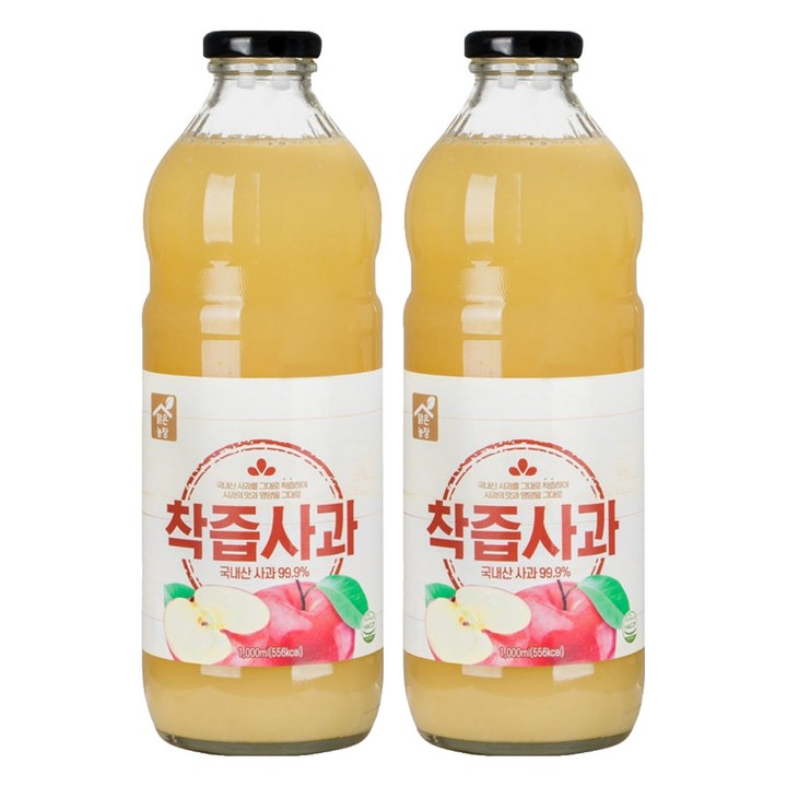 맑은농장 착즙 사과, 1L, 2개