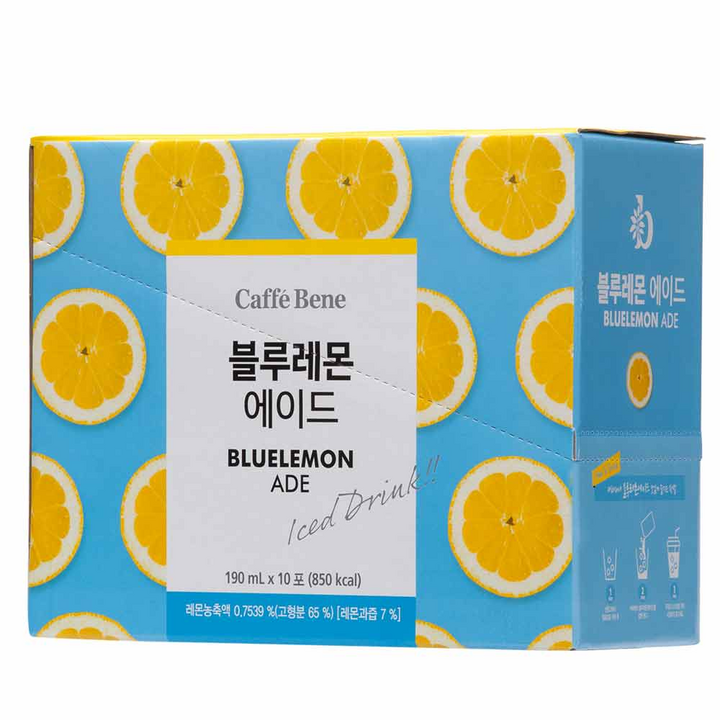 카페베네 블루레몬에이드, 190ml, 10개