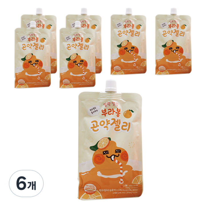 제주애퐁당 부라봉 곤약젤리 7p, 910g, 6개