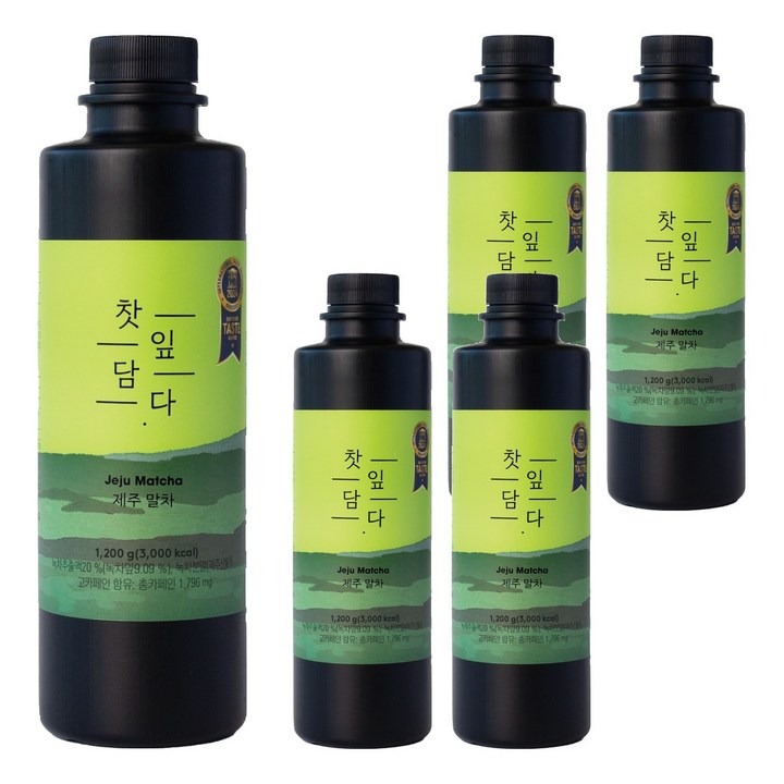 스위트컵 찻잎담다 제주 말차, 1.2kg, 5개