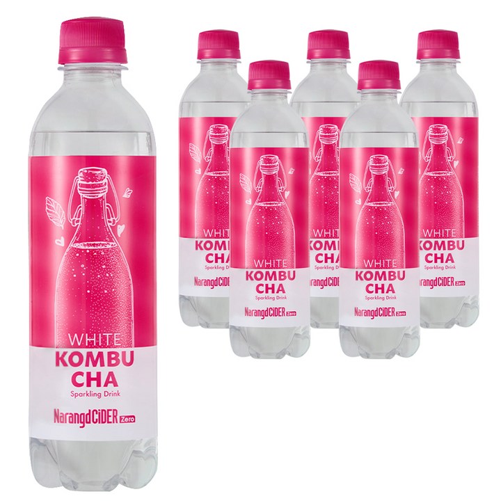 화이트 콤부차, 6개, 400ml