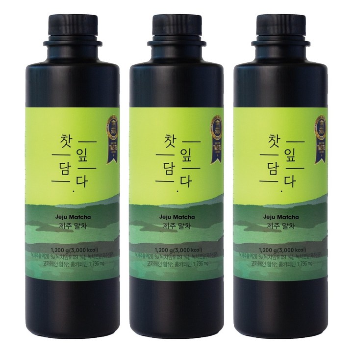 스위트컵 찻잎담다 제주 말차, 1.2kg, 3개