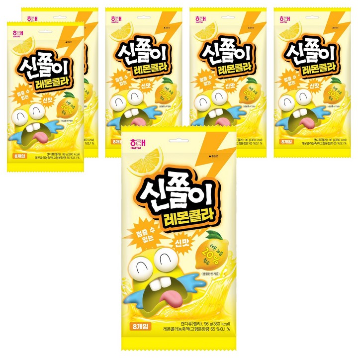 해태제과 신쫄이 레몬콜라 8개입, 96g, 6개