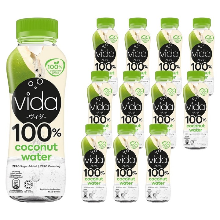 비다 코코넛 워터 100%, 350ml, 12개