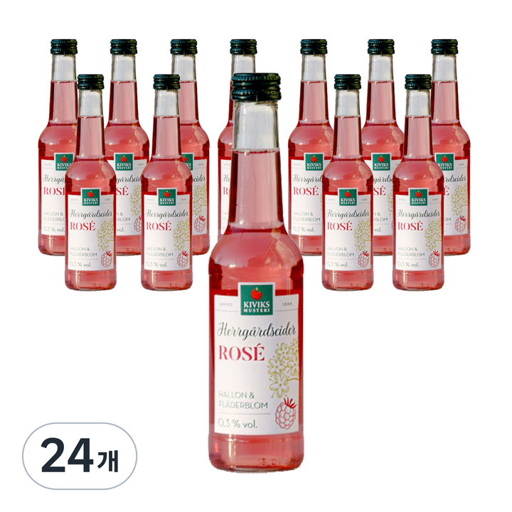 키빅스 로제 사이더 엘더향 & 라즈베리향, 275ml, 24개